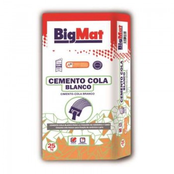 CEMENTO COLA BLANCO BIGMAT 25 KGS