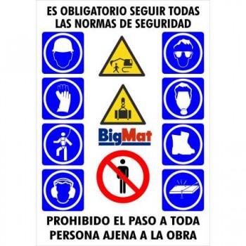 CARTEL MULTISEÑAL 100X70 NORMAS PREVENCI