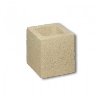 MEDIO BLOQUE LISO 19X19X14 CREMA