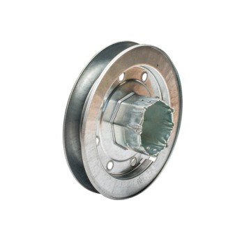 POLEA METALICA C/ESPIGA PR19 155MM ZN