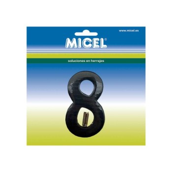 BL NUMERO LATON 8 NM01 100MM NEGRO