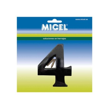 BL NUMERO LATON 4 NM01 100MM NEGRO